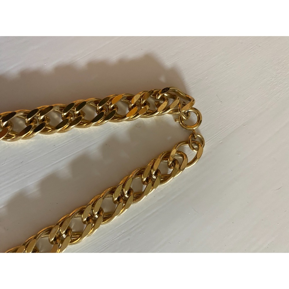 Gold Tone Fashion Chain Necklace Unisex Jewelry - Picture 5 of 5